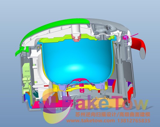 结构设计案例-灿坤EUPA电子压力电饭煲