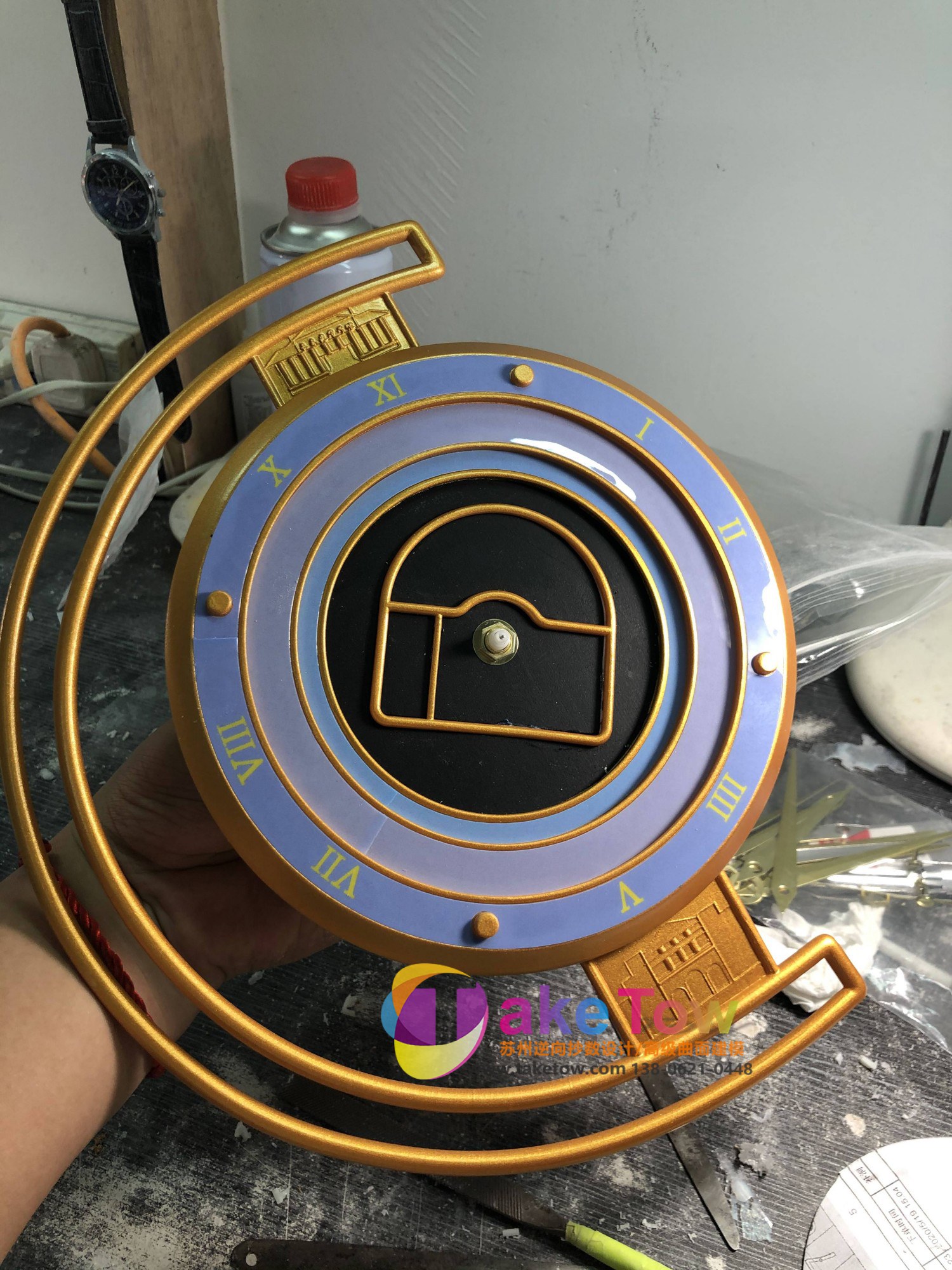 日月星辰对照钟表模型制作