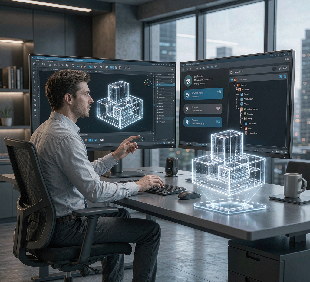 CAD+AI助手 · 自然语言设计 · 逆向